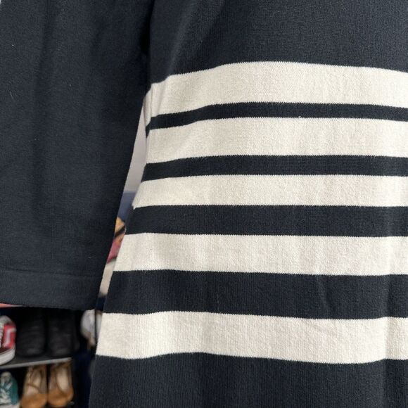 Lauren Ralph Lauren Black & White Sweater Dress Size Medium - Picture 2 of 5